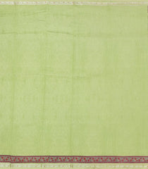 Green Handloom Chanderi Cotton Saree With Printed Floral Motifs-CC1323