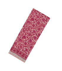 Baby Pink Handloom Chanderi Cotton Saree With Printed Floral Motifs-CC1322