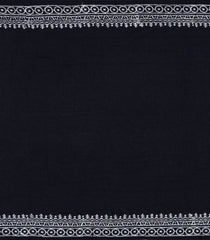 Black Printed Jaipur Cotton Saree With Floral Motifs-JC1609