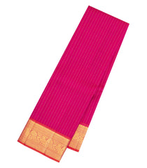 Pink Handloom Kanchipuram Silk Saree With Zari Stripes-KA15934