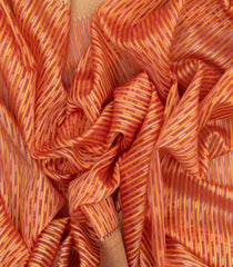 Peach Handloom Organza Soft Silk Saree With Stripes-SO4144
