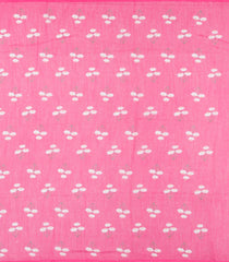 Hot Pink Printed Synthetic Linen Saree With Floral Motifs-SY0046