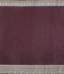 Brown Woven Dupion Silk Saree With Floral Jaal Motifs-DS0576