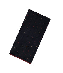 Black Handloom Bengal Cotton Saree With Meena Buttas-BG1990