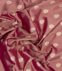Dusty Pink Woven Art Tissue Dupion Saree With Floral Zari Buttas-BL5891