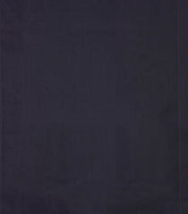Black Handloom Kanchipuram Silk Saree With Meena Motifs-KA15818