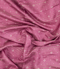 Dusty Pink Printed Synthetic Dola Silk Saree With Zari Stripes-BL5707
