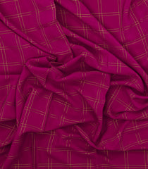 Magenta Woven Mysore Silk Saree With Pure Zari Checks -MS3277