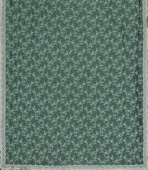 Green Synthetic Vichitra Saree With Zari Embroidery & Stone Work-BL5455