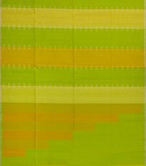 Light Green & Mustard Handloom Soft Silk Saree With Stripes-SO4639