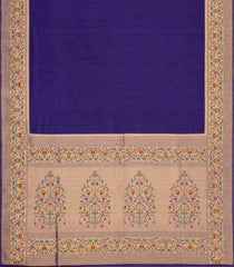 Purple Woven Art Dupion Saree With Meena Floral Border-BL5928