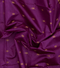 Magenta Woven Tussar Silk Saree With Floral Motifs & Contrast Border-TU3551