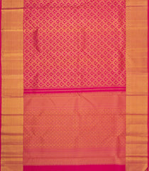 Pink Handloom Kanchipuram Silk Saree With Floral Jaal Motifs-KA16832