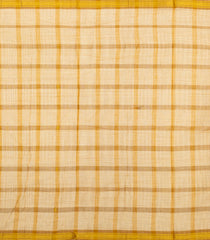 Beige Woven Kadappa Cotton Saree With Checks-KN0730