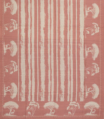 Dusty Pink Woven Art Silk Saree With Printed Abstract & Tree Motifs-BL4947