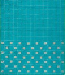 Cyan Woven Kota Silk Saree With Zari Checks-KO1056