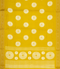 Yellow Printed Synthetic Dola Silk Saree With Zari Stripes & Border-SY0409