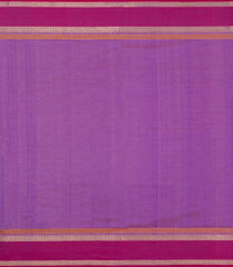 Purple Handloom Silk Cotton Saree With Checks-SC4344