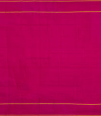 Crimson & Rust Handloom Kanchipuram Silk Saree With Checks & Contrast Border-KA13908