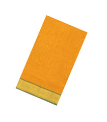 Mustard Handloom Silk Cotton Saree With Contrast Border-SC4699