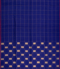 Dark Blue Woven Kota Silk Saree With Zari Checks-KO1054