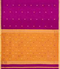 Magenta Handloom Maheswari Silk Cotton Saree With Buttas & Zari Border-SC4889