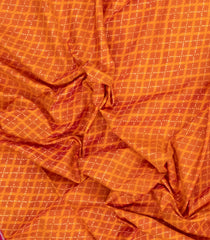 Orange Handloom Pochampally Ikat Silk Saree With Tie & Dye Motifs -IK0426
