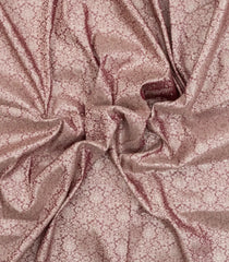 Dusty Pink Woven Art Dupion Saree With Floral Zari Motifs-BL5917