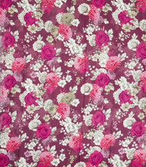 Pink & Lavender Handloom Silk Saree With Printed Floral Border-PS0767