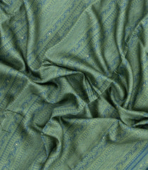 Aquamarine Pure Tussar Silk Saree With Printed Floral Motifs-TU3718