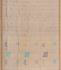 Taupe Handloom Uppada Silk Saree With Buttas & Meena Pallu-UP0347