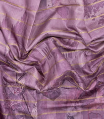 Lilac Printed Synthetic Dola Silk Saree With Zari Stripes & Border -SY0364