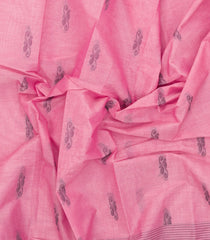 Baby Pink Woven Rasipuram Cotton Saree With Floral Buttas-RA2558
