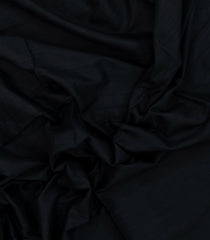 Black Woven Bengal Cotton Saree With Ganga Jamuna Border-BG1882