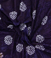 Purple Printed Jaipur Cotton Saree With Contrast Border-JC1715