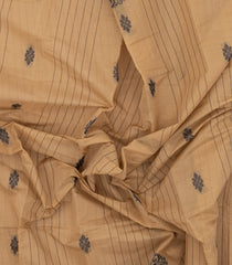 Beige Woven Rasipuram Cotton Saree With Kamalam Buttas-RA2571