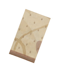 Cream Printed Synthetic Tussar Saree With Zari Buttas-BL5382