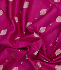 Magenta Woven Pure Silk Saree With Zari Buttas-EC2591