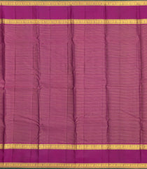 Olive Green Handloom Kanchipuram Silk Saree With Stripes & Buttas-KA15951