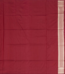 Crimson Handloom Banarasi Silk Saree With Meena Floral Motifs-BE1419