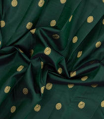 Dark Green Handloom Kanchipuram Silk Saree With Annam Buttas-KA15112