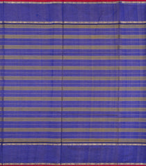 Purple Handloom Silk Cotton Saree With Zari Checks-SC4273