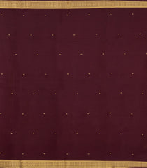 Orange Woven Mysore Silk Saree With Buttas & Contrast Border-MS3599