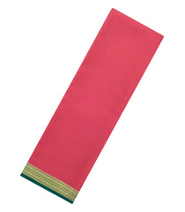Peach Woven Mysore Silk Saree With Contrast Border-MS3716