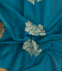 Red Handloom Village Cotton Saree With Buttas-VC1657