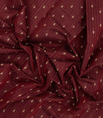 Maroon Woven Rasipuram Cotton Sari With Stripes-RA2624