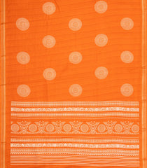 Orange Printed Synthetic Dola Silk Saree With Zari Border-SY0416