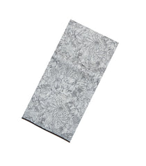 White Printed Pure Linen Saree With Black Floral Motifs-LI0791