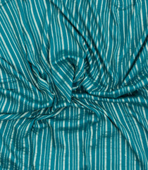 Cyan Woven Banarasi Khaddi Georgette Silk Saree With Stripes-BE1942
