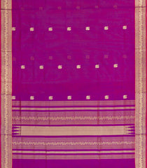 Hot Pink Handloom Silk Cotton Saree With Buttas-SC4329